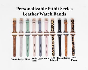 Leather Fitbit Charge 6 Band, Fitbit Charge 5 & 4 Band, Fitbit Versa 4 3 2 1/SENSE Watch Band, Inspire 1-2 Watch Band, Fitbit Series Armband