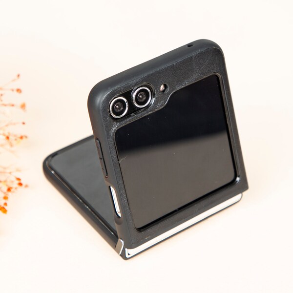 Leather Z Flip 6 Case Etsy