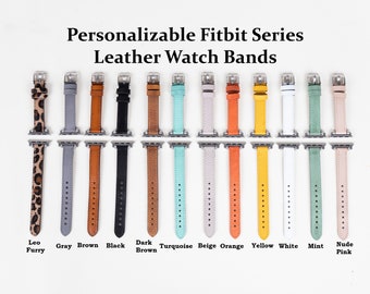Correa de cuero para Fitbit Charge 6, Fitbit Charge 5/4, Fitbit Versa 4, 3, 2, 1 y SENSE, Inspire 1 y 2, brazalete Fitbit