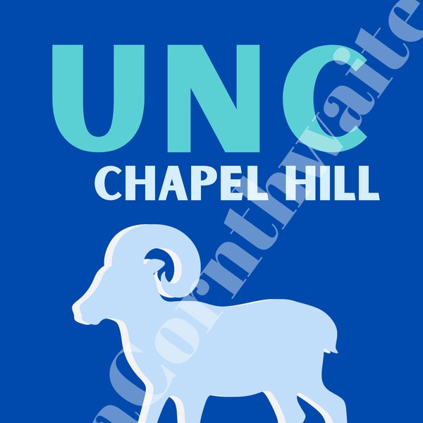UNC Chapel Hill, Individual Preppy Print, Digital Download