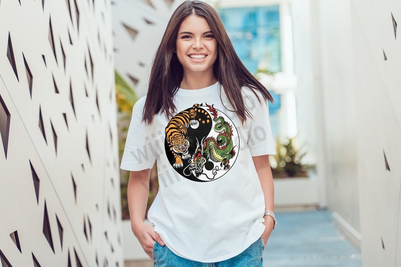 Tiger and Dragon Yin Yang Ready to Print Digital File & Sublimation