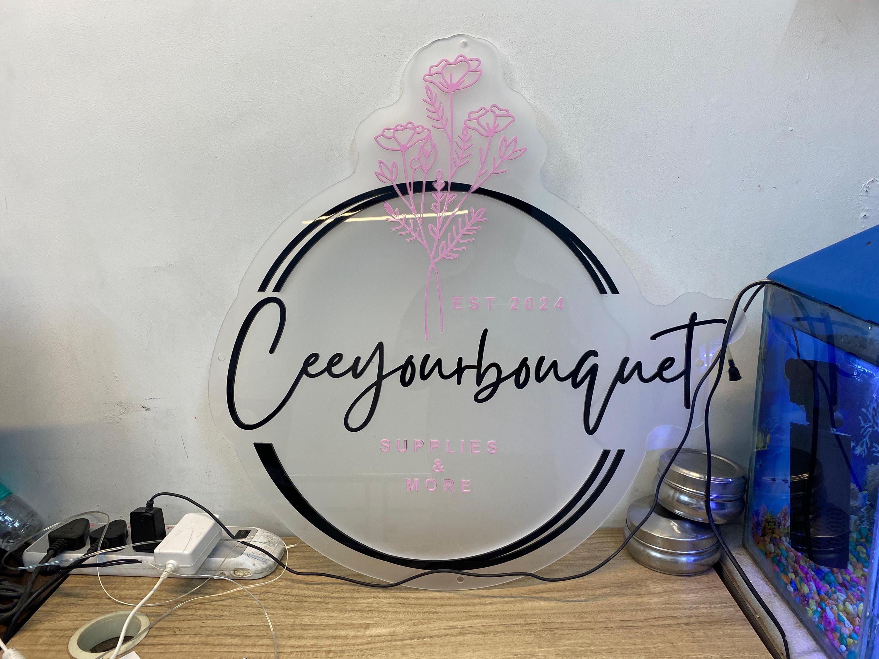 Custom Acrylic Sign, Backlit Sign, Salon Decore Sign, Lightup Sign ...
