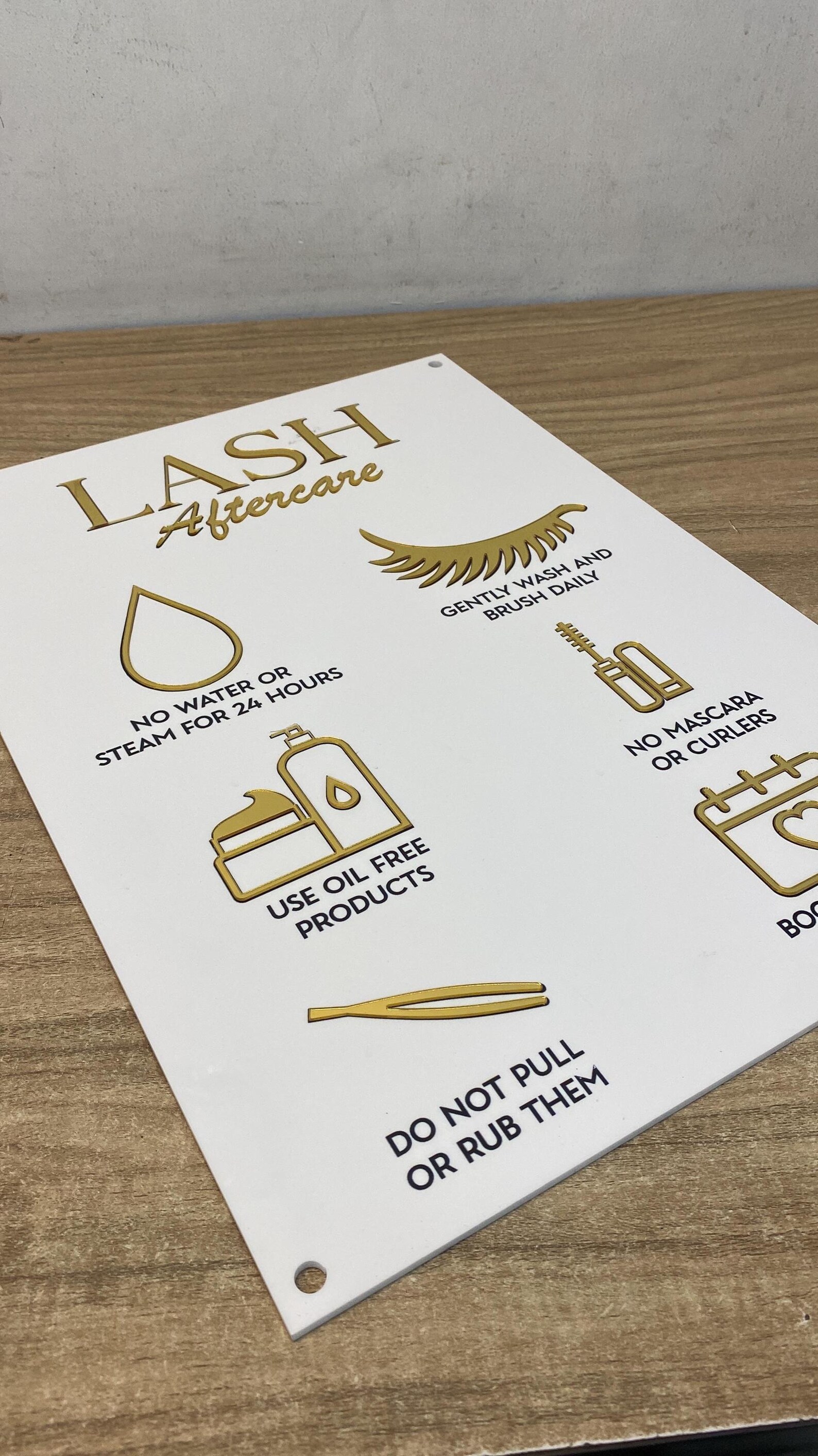 Lash Aftercare Advice Sign A3 Size | Salon Sign | Aesthetics Aftercare ...