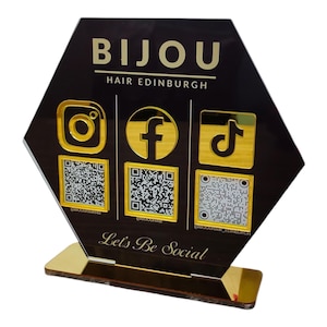 Custom QR Code Sign, Personalized QR Sign, Payment Method Sign, Shop Decor, Business Social Media Sign, Gratuity Sign, Custom Logo Sign
