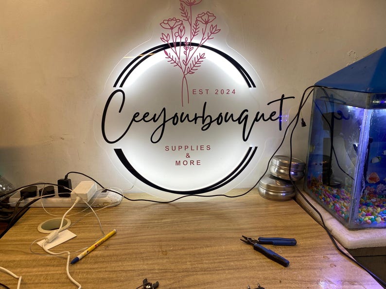 Custom Acrylic Sign, Backlit Sign, Salon Decore Sign, Lightup Sign ...