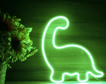 Dinosaur night light. LED neon sign. Room decor. night light. Birthday gifts for kids. Personalized gifts  Kids room decor, kids night lamp