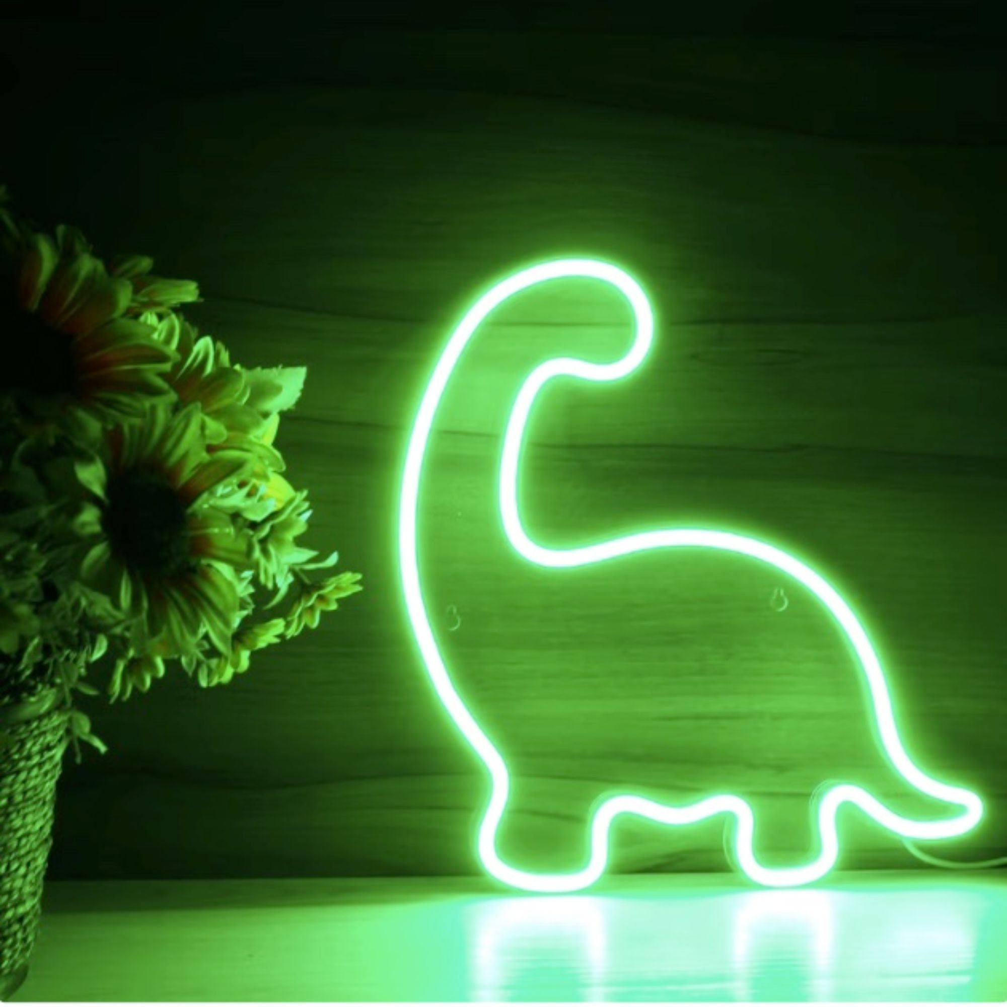 Dinosaur Night Light. LED Neon Sign. Room Decor. Night Light
