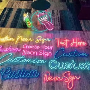 Insegna al neon personalizzata / Insegna al neon con nome / Insegna al neon fatta a mano / Luce al neon a LED / Insegne al neon / Insegna a LED / Decorazione da parete / Decorazione della stanza