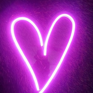 Heart Decoration Flex Silicone LED Neon Sign | Valentine gift | Gift for Boyfriend | best gift for girlfriend | love sign | Heart sign, Love