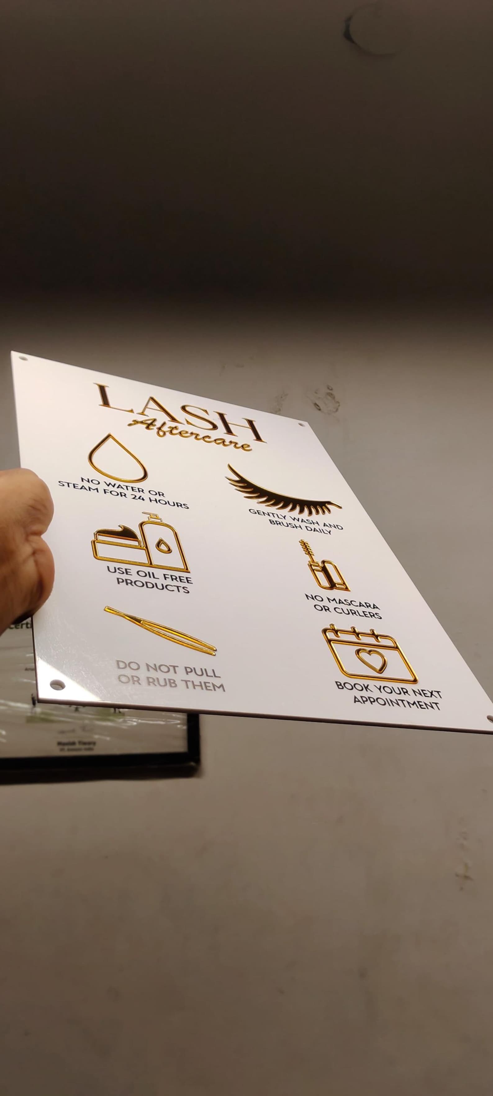 Lash Aftercare Advice Sign A3 Size | Salon Sign | Aesthetics Aftercare ...