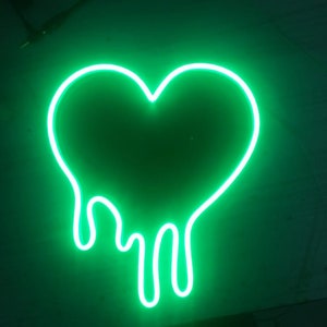 Bleeding Heart Neon Sign Melting Heart Neon Sign Custom Heart Neon Light Neon Sign For Bedroom Living Room image 6