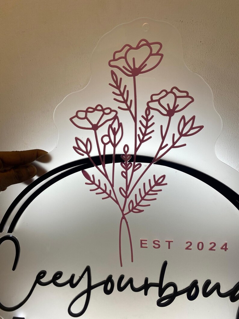 Custom Acrylic Sign, Backlit Sign, Salon Decore Sign, Lightup Sign ...