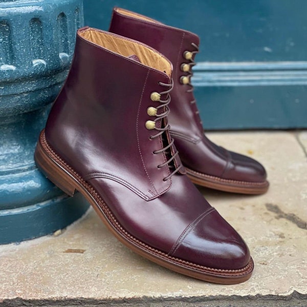 soft leather lace up ankle boots