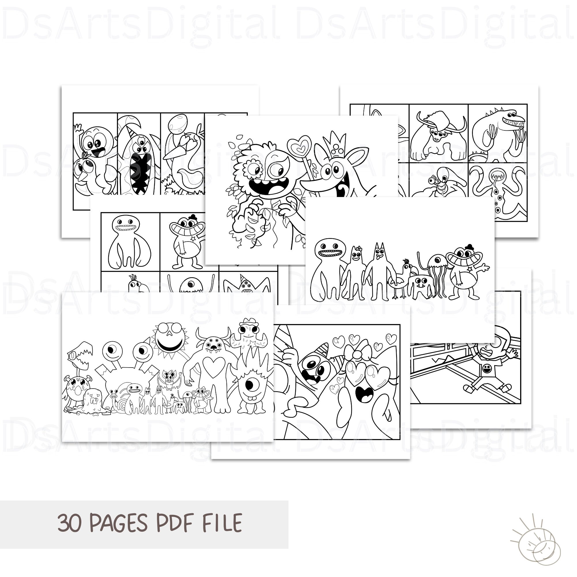 Garten of Banban Coloring Page 30 Pages , Coloring Page Ready to Print