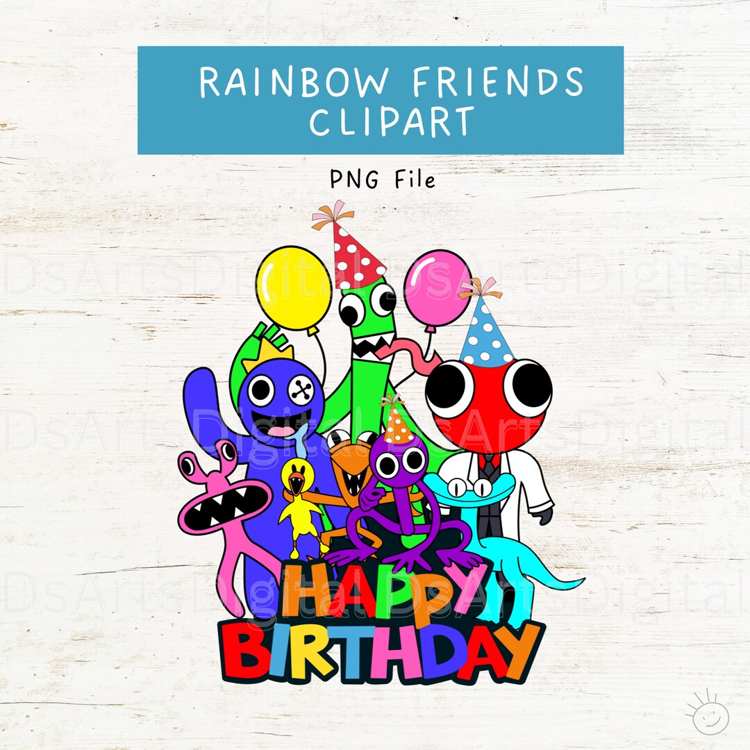 Rainbow Friend Birthday Boy PNG, JPG. Instant download files for Design,  Photography, Printing, or more