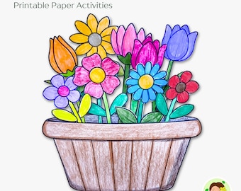 Spring Paper Craft: Build a Flower Planter Activity for Kids,