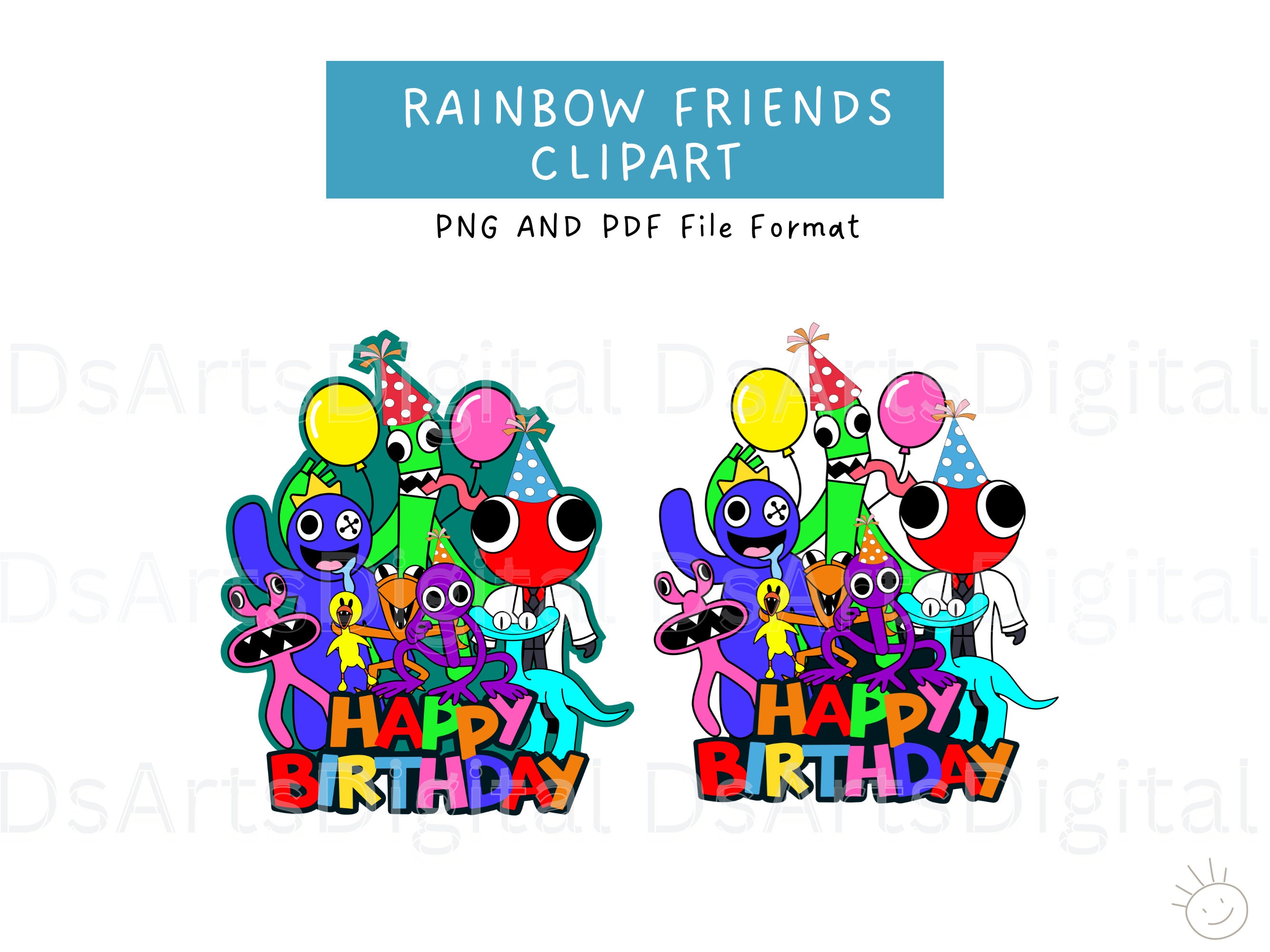 Rainbow Friends Svg image Birthday Png, Rainbow friends Png, - Inspire  Uplift