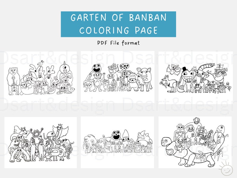 Garten of Banban Coloring Pages Bundle PDF File Ready for - Etsy