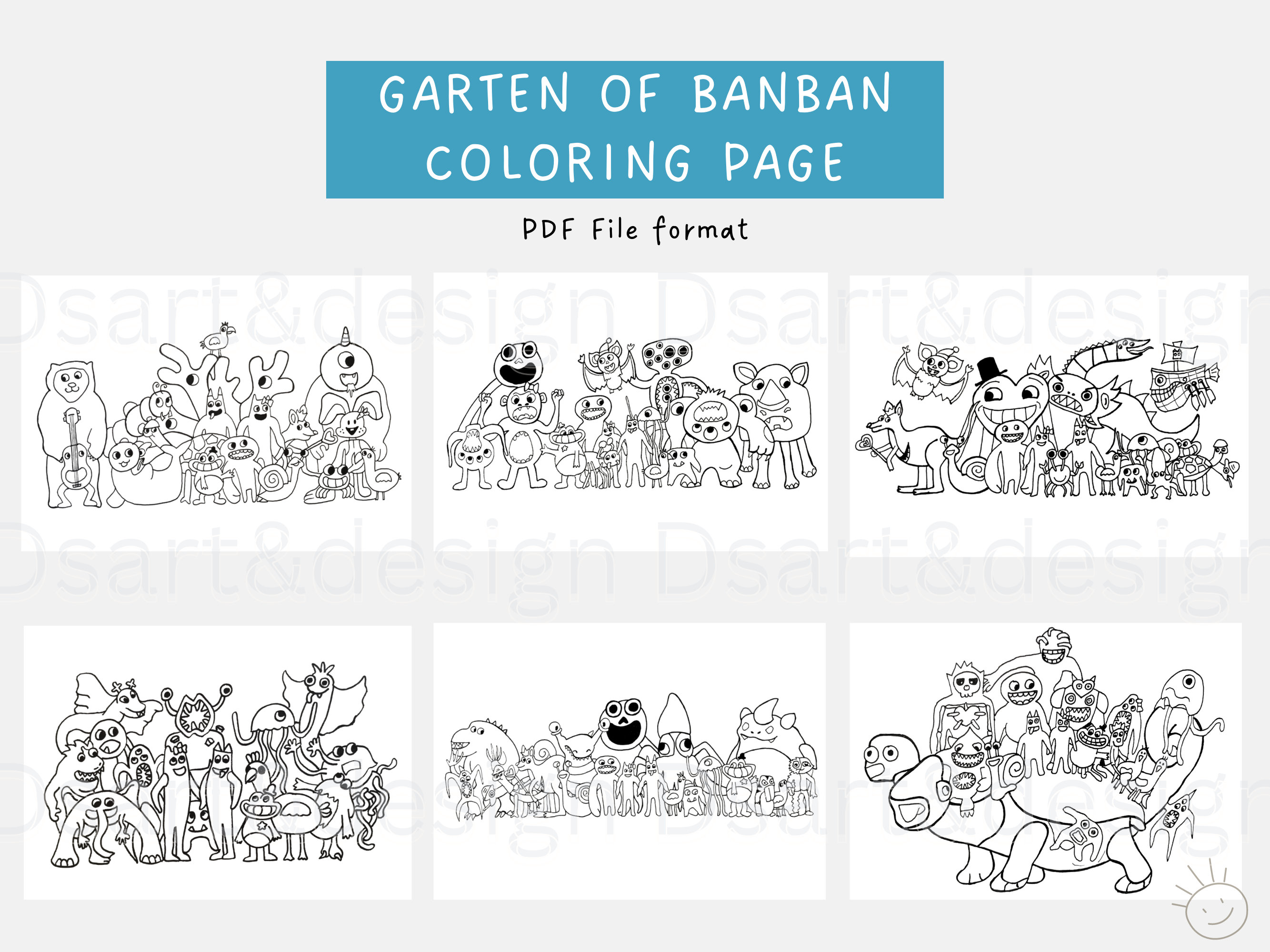 Garten of Banban Coloring Pages Bundle PDF File Ready for - Etsy Israel
