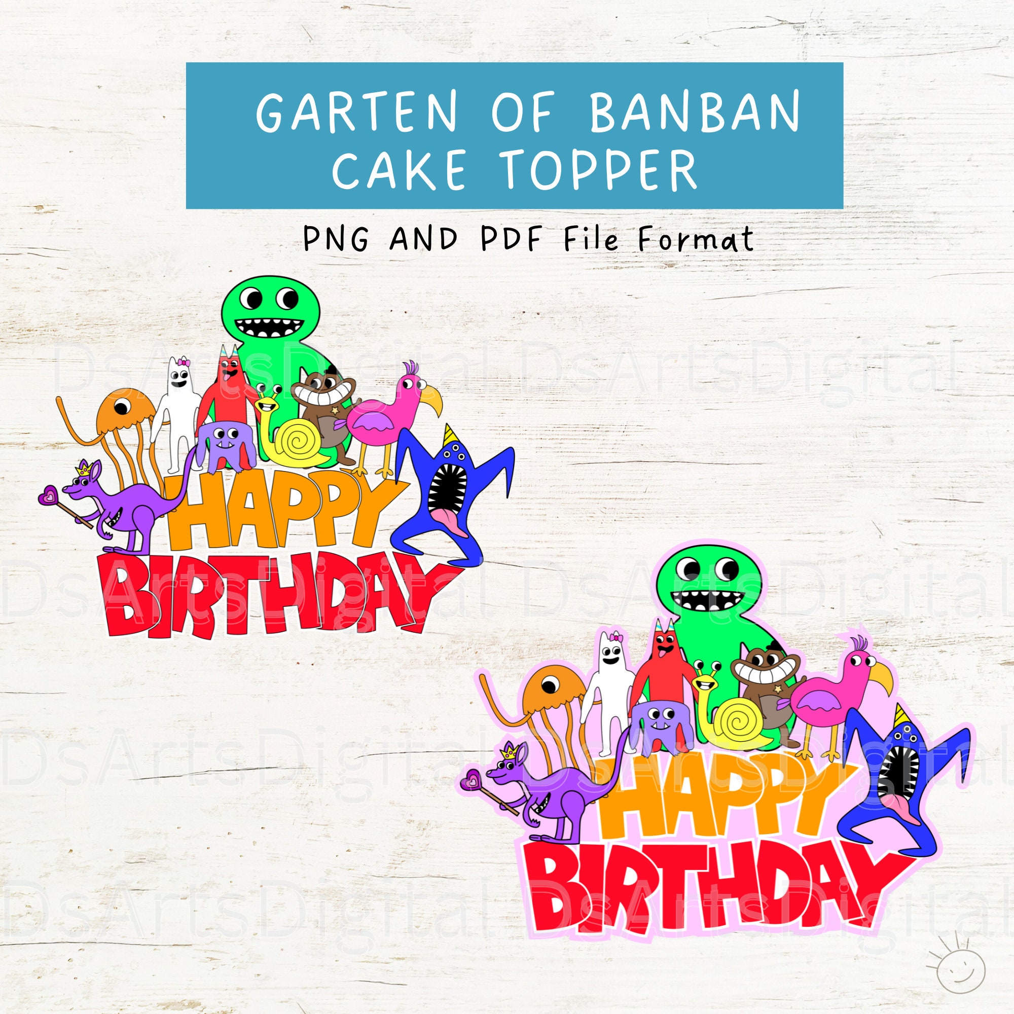 Garten of BanBan SVG/PNG/pdf/jpeg Garden of BanBan NabNab Jumbo Josh/  cutting File, grouped by colors,easy to use, Vector, Birthday, plotter