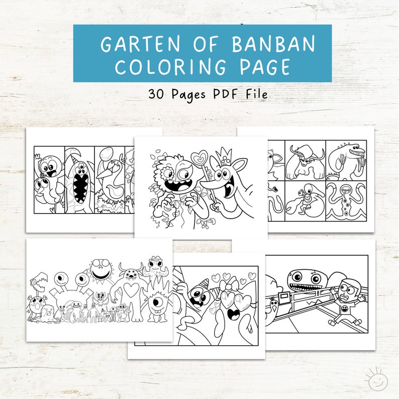Garten of Banban Coloring Page 30 Pages , Coloring Page Ready to Print ...