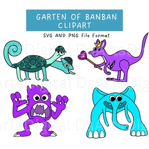 Garten of BanBan SVG/PNG/pdf/jpeg Garden of BanBan NabNab Jumbo Josh/  cutting File, grouped by colors,easy to use, Vector, Birthday, plotter