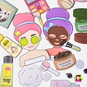 Printable Paper Doll Skincare Kit: Montessori Craft Activity (Digital Download)