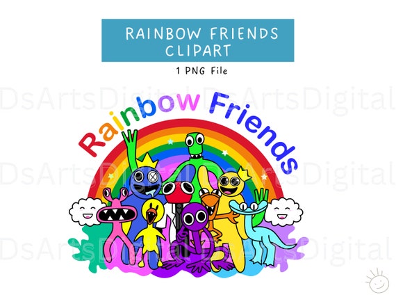 Rainbow Friends Characters PNG Bundle Roblox Inspired Digital