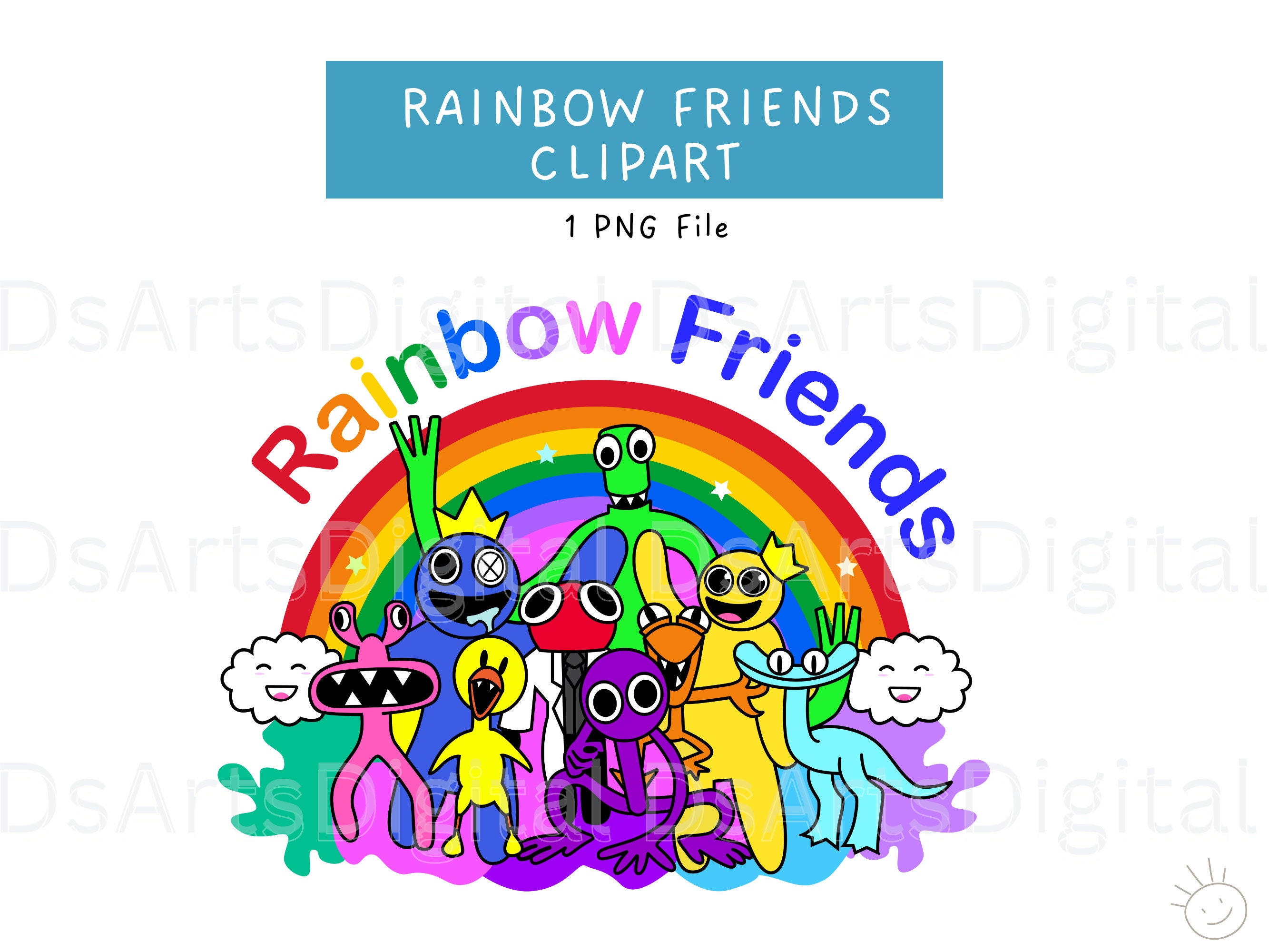 30 Rainbow Friends Clipart PNG Bundle Blue PNG Bundle -  Finland