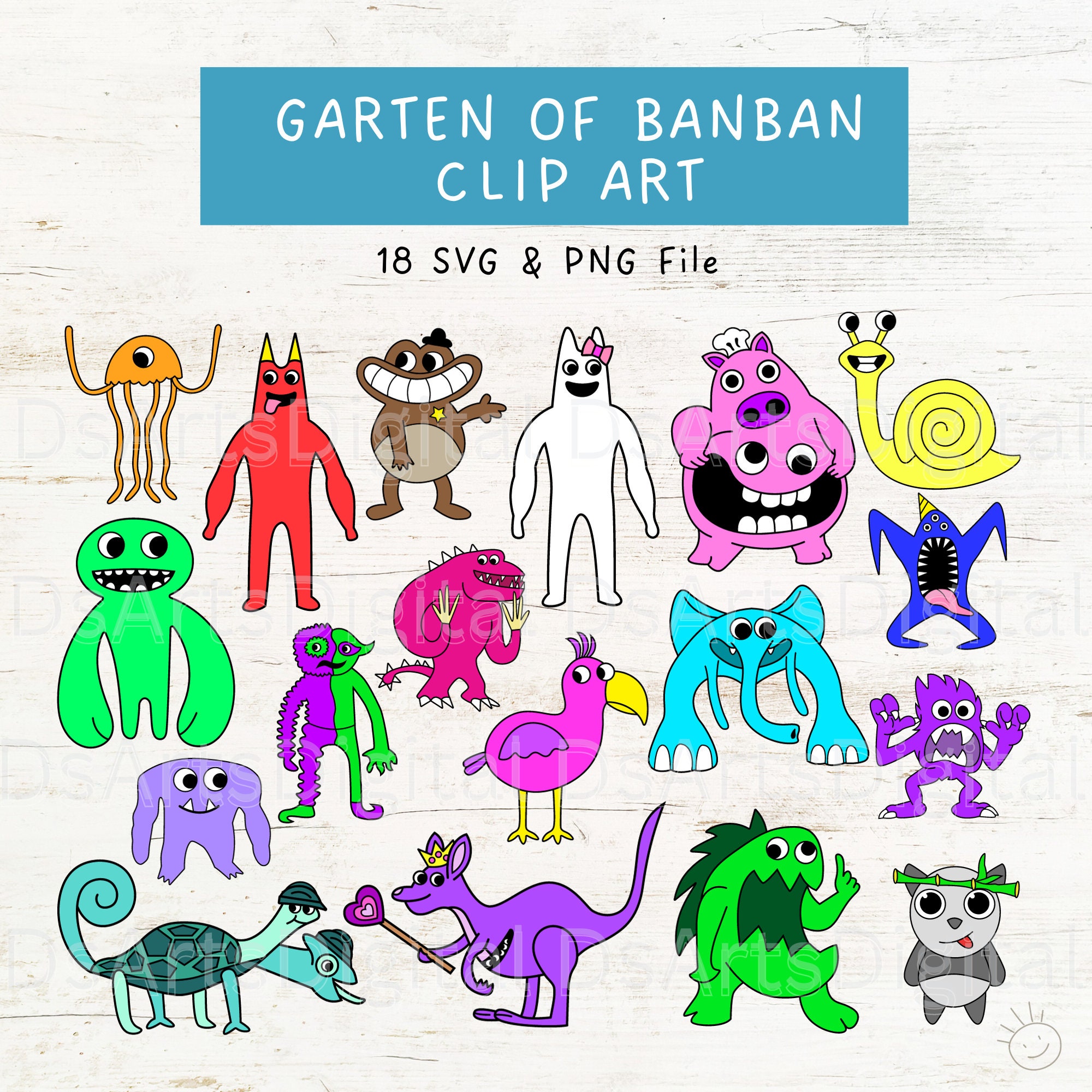 Garten of Banban Chapter 1-4 Character Bundle PNG Roblox Characters  Downloadable Images for Sublimation Printing Poster Making Crafting 