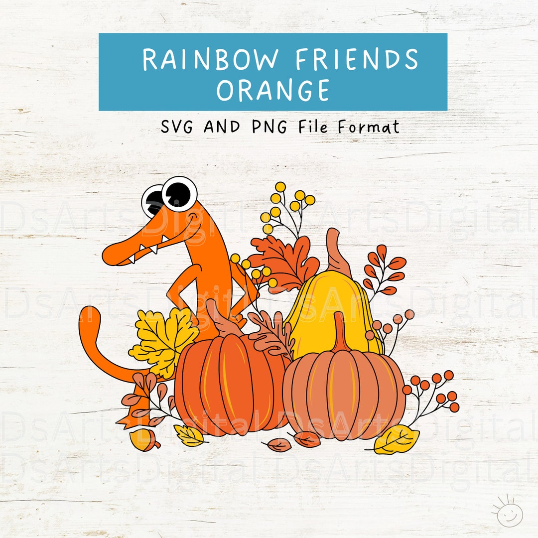 Orange Rainbow Friends Outline Svg, Orange From Rainbow Frie