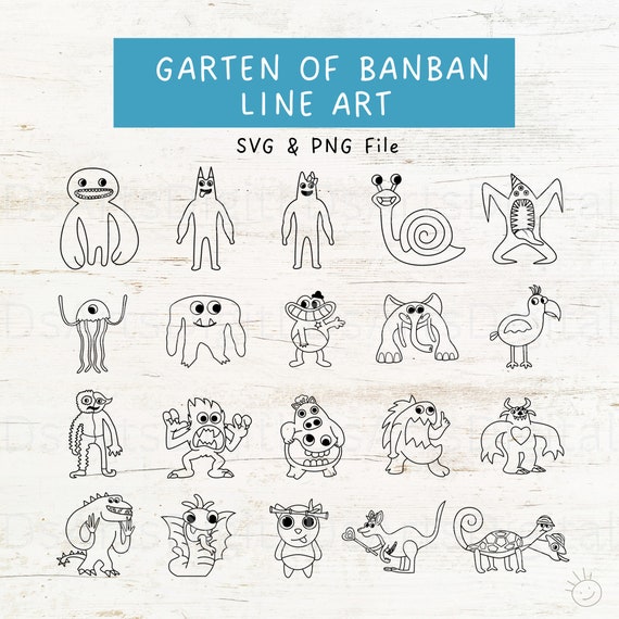 Garten of Banban 3 Character Bundle PNG Roblox characters downloadable  images for sublimation printing poster making crafting and more