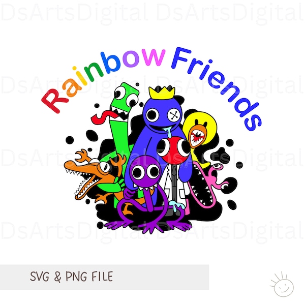 Rainbow Friends Clipart best for sublimation or cut