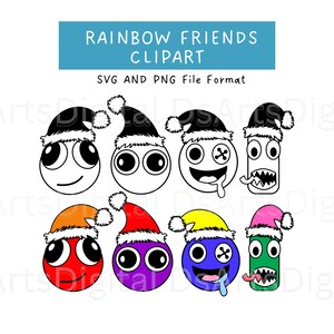 Rainbow friends SVG, Purple SVG, Rainbow friends png, Cutting File, Cricut,  Plotter, Еasy to use, Vector illustration