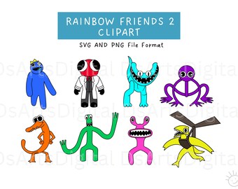 Cute Rainbow Friends SVG PNG