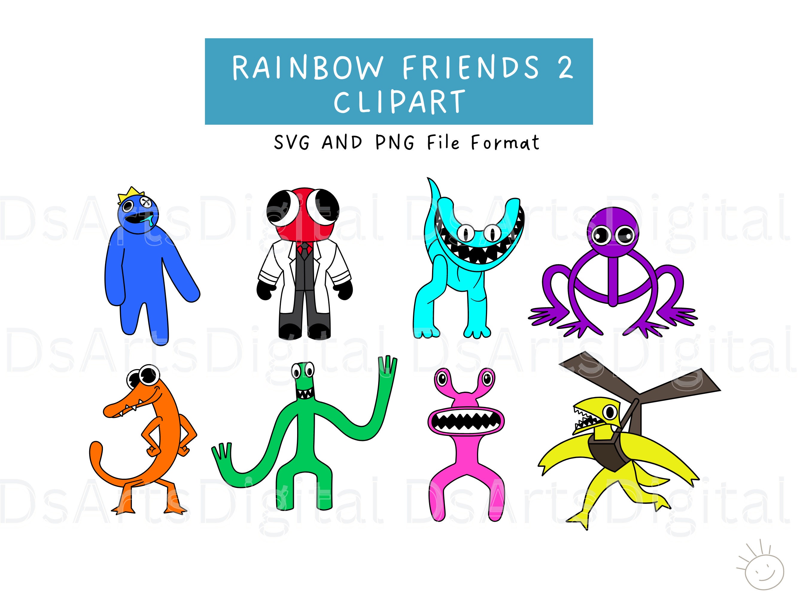 Rainbow Friends SVG, Rainbow Friends Cricut, Rainbow Friends