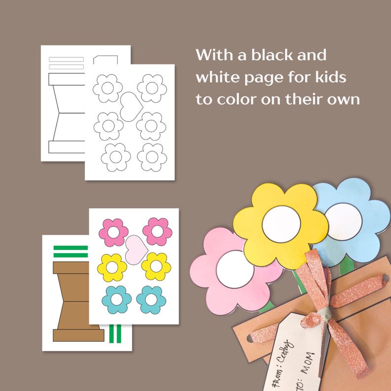 Printable Mother’s Day Flower Craft – Kids Activity & DIY Gift for Mom ...