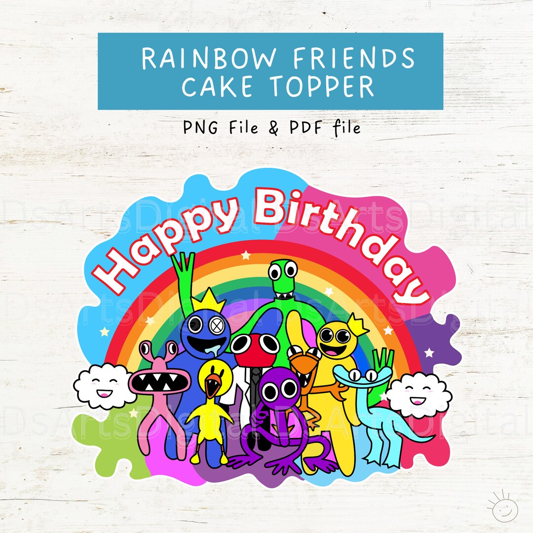 Rainbow Friend Birthday Boy PNG, JPG. Instant download files for Design,  Photography, Printing, or more