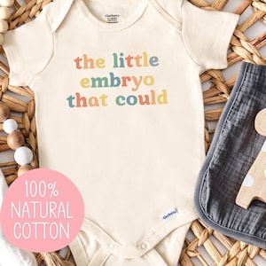 Little Embryo That Could Onesie®, IVF Baby Bodysuit, Pregnancy Announcement, Rainbow Baby Romper, Baby Coming Soon, In Vitro Fertilization