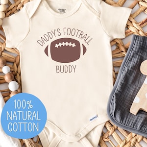Daddy&#39;s Football Buddy Onesies®, Football Baby Bodysuit, Football Buddy Romper, Game Day Football Onesie, Baby Shower Gift for Football Fan