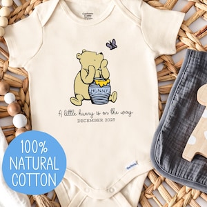 Winnie the Pooh Onesie®, Pooh Baby Bear Bodysuit, Classic Pooh Romper, Baby Announcement Onesie, Infant Winnie-the-Pooh Baby Shower Gift