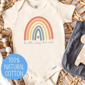 Little Embryo That Could Onesie®, IVF Romper, Pregnancy Reveal Bodysuit, Rainbow Baby Onesie®, In Vitro Fertilization Baby Announcement