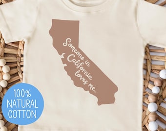 Love from California Shirt, Somebody in California Loves Me Toddler Tee, Gender Neutral State of California Kid's T-shirt, CA State Love Tee