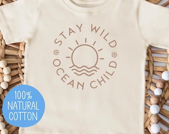 Ocean Child Kid's Shirt, Stay Wild Ocean Child Toddler Tee, Beach Children's T-Shirt, Ocean Kid Youth Tshirt, Ocean Child Youth Tee Shirt