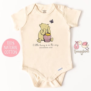 Winnie the Pooh Onesie®, Pooh Baby Bear Bodysuit, Classic Pooh Romper, Baby Announcement Onesie, Infant Winnie-the-Pooh Baby Shower Gift