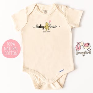 Winnie the Pooh Onesie®, Pooh Baby Bear Bodysuit, Classic Pooh Romper, Newborn Girl Gender Reveal, Infant Winnie-the-Pooh Baby Shower Gift