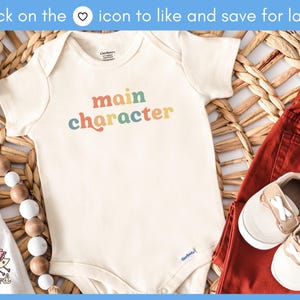 Main Character Onesie®, Baby Shower Gift for Book Lover, Bookish Baby Onesie Gift for Reader, Bookworm Baby Bodysuit, Literary Baby Romper image 5