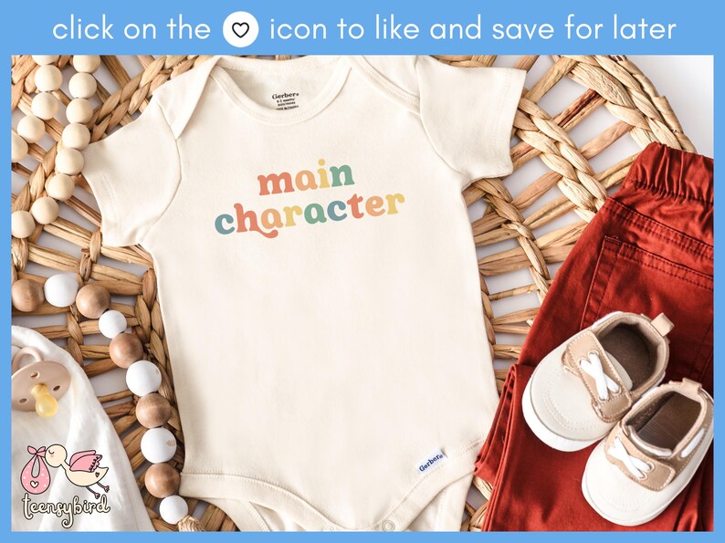 Main Character Onesie®, Baby Shower Gift for Book Lover, Bookish Baby Onesie Gift for Reader, Bookworm Baby Bodysuit, Literary Baby Romper image 5