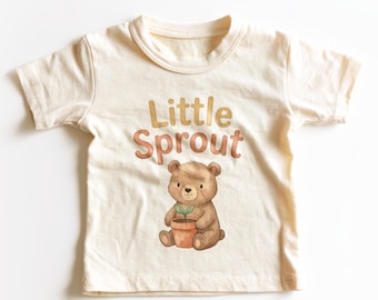 Little Sprout Kids Shirt - Cute Bear Gardening Toddler Tee
