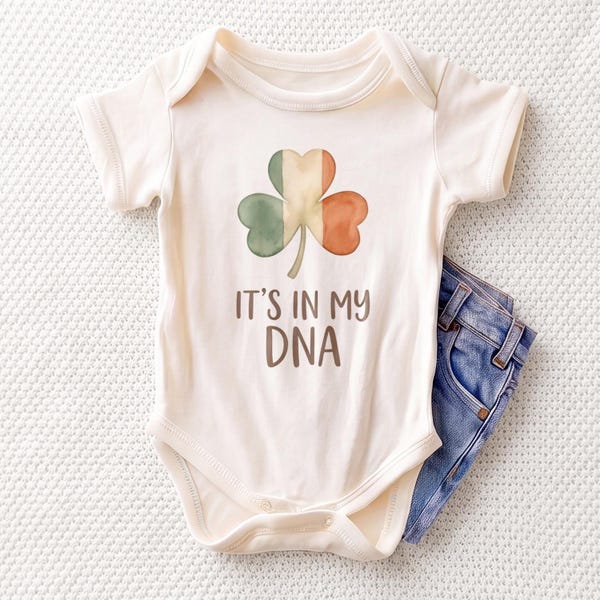 It's In My DNA Irish Baby Onesie - Cute Irish Pride Shamrock Bodysuit